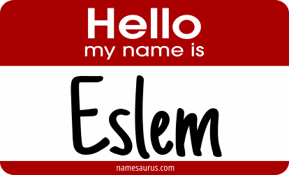 Hello my name is Eslem png download