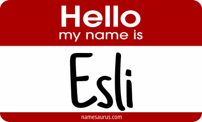 Hello my name is Esli png download