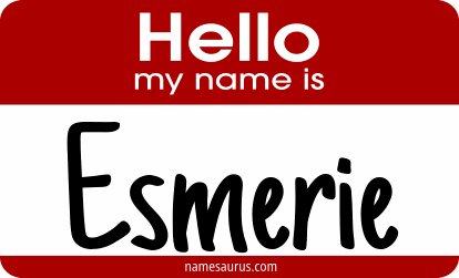 Hello my name is Esmerie png download