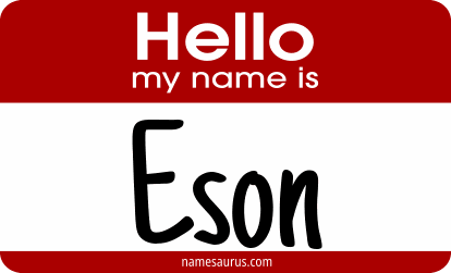 Hello my name is Eson png download