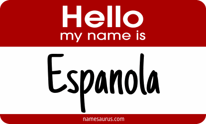 Hello my name is Espanola png download