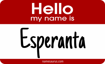 Hello my name is Esperanta png download