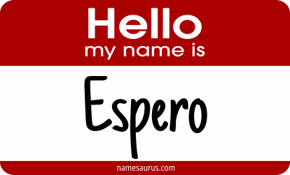 Hello my name is Espero png download