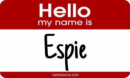 Hello my name is Espie png download