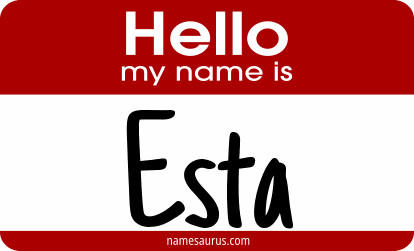 Hello my name is Esta png download