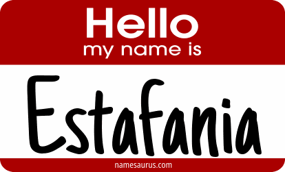 Hello my name is Estafania png download