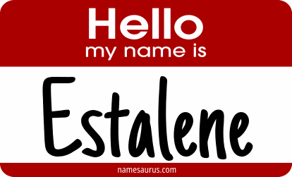 Hello my name is Estalene png download