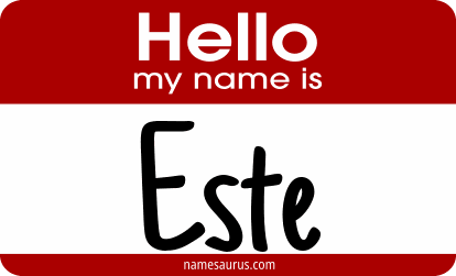 Hello my name is Este png download