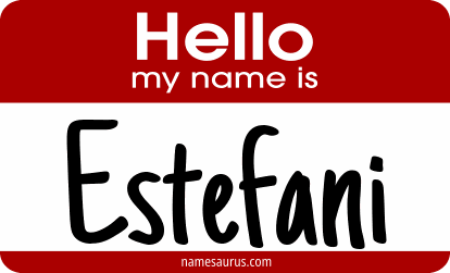 Hello my name is Estefani png download