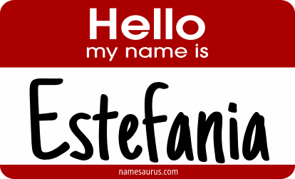 Hello my name is Estefania png download