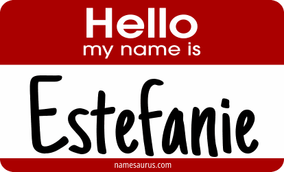 Hello my name is Estefanie png download