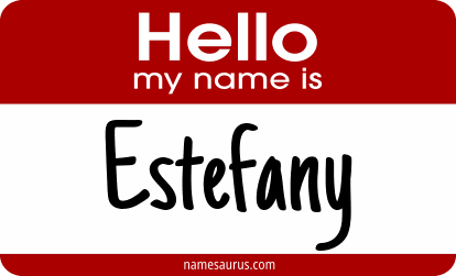 Hello my name is Estefany png download