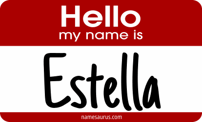 Hello my name is Estella png download