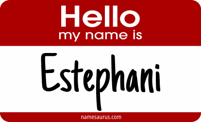 Hello my name is Estephani png download