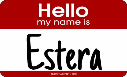 Hello my name is Estera png download