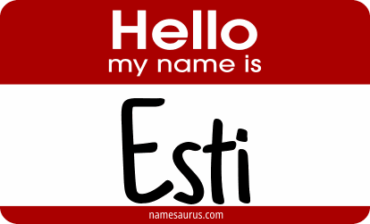 Hello my name is Esti png download