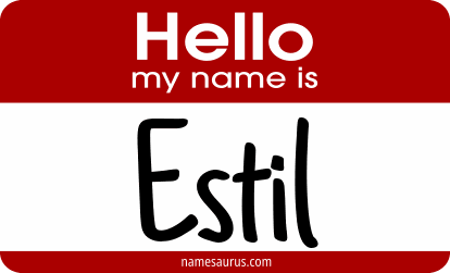 Hello my name is Estil png download