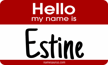 Hello my name is Estine png download