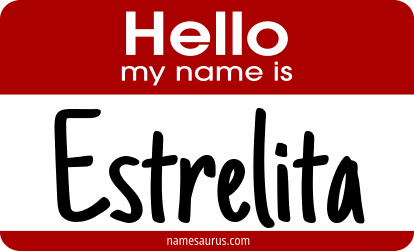 Hello my name is Estrelita png download