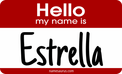 Hello my name is Estrella png download