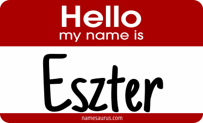 Hello my name is Eszter png download