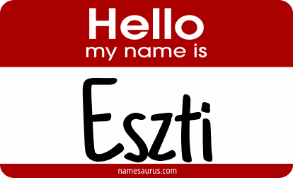 Hello my name is Eszti png download