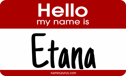 Hello my name is Etana png download