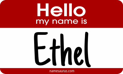 Hello my name is Ethel png download
