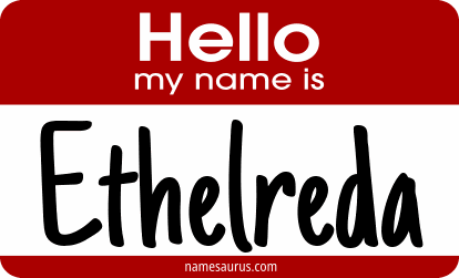 Hello my name is Ethelreda png download