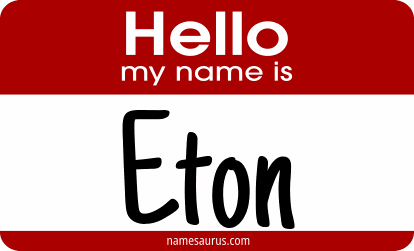 Hello my name is Eton png download