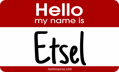 Hello my name is Etsel png download