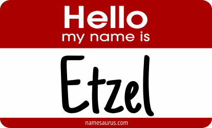 Hello my name is Etzel png download