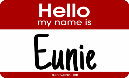 Hello my name is Eunie png download