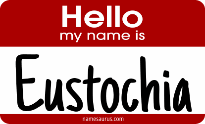 Hello my name is Eustochia png download