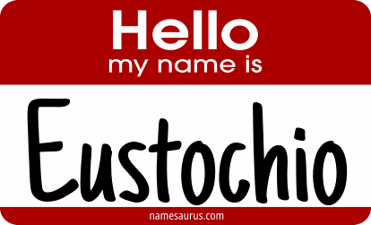 Hello my name is Eustochio png download