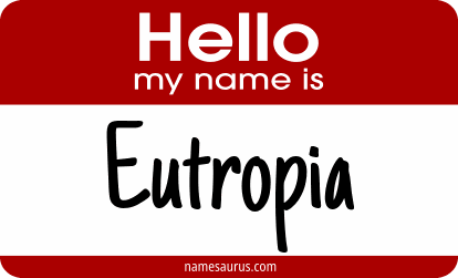 Hello my name is Eutropia png download