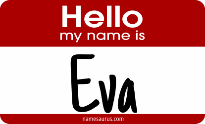 Hello my name is Eva png download