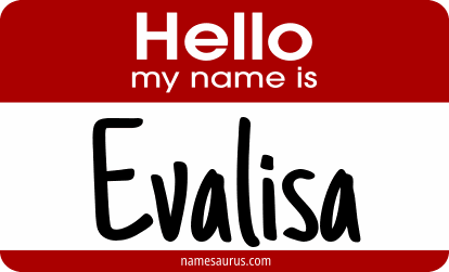 Hello my name is Evalisa png download