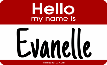Hello my name is Evanelle png download