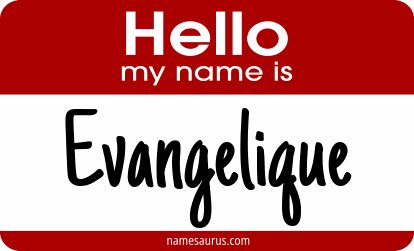 Hello my name is Evangelique png download
