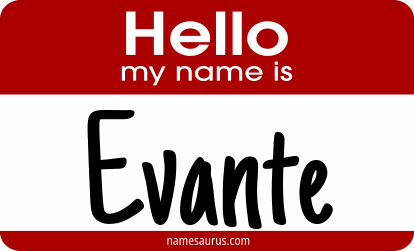 Hello my name is Evante png download