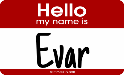 Hello my name is Evar png download