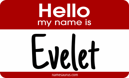 Hello my name is Evelet png download