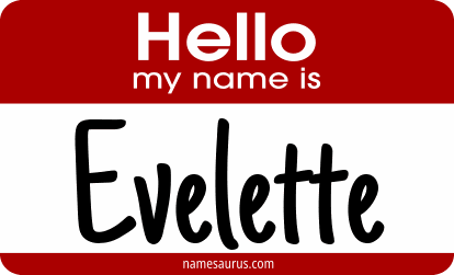 Hello my name is Evelette png download