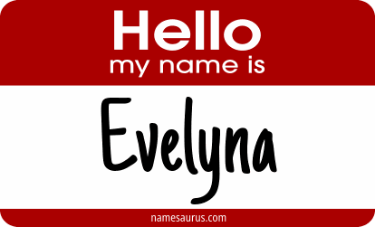 Hello my name is Evelyna png download