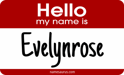 Hello my name is Evelynrose png download