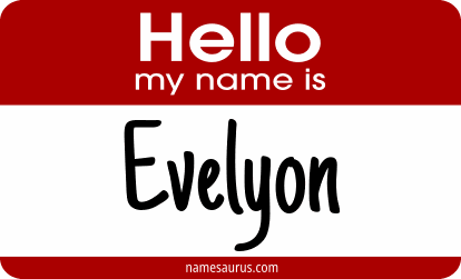 Hello my name is Evelyon png download