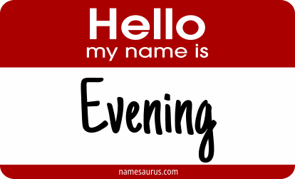 Hello my name is Evening png download