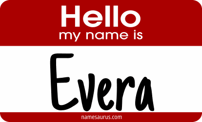 Hello my name is Evera png download