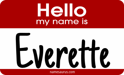 Hello my name is Everette png download
